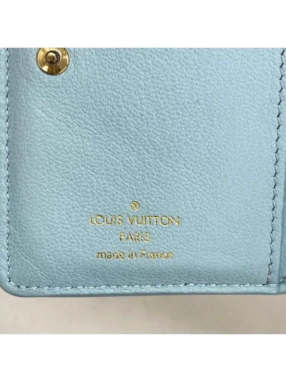 Louis Vuitton Wallet Monogram Embossed Portefeuille Lou Blue